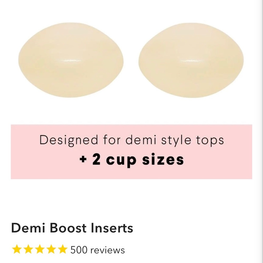 BOOMBA Demi Boost Inserts Beige Size A (Fits 34A and 32B)